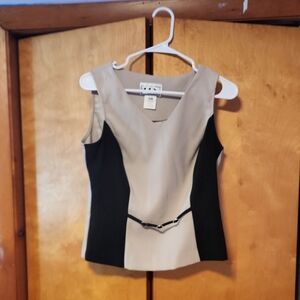 Elegant Black and Cream Women's Top